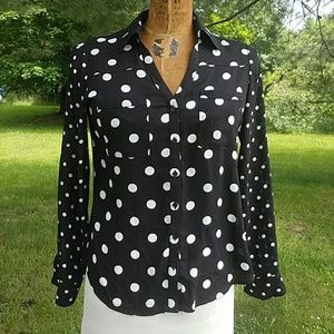 Express Portofino Polka Dot Blouse